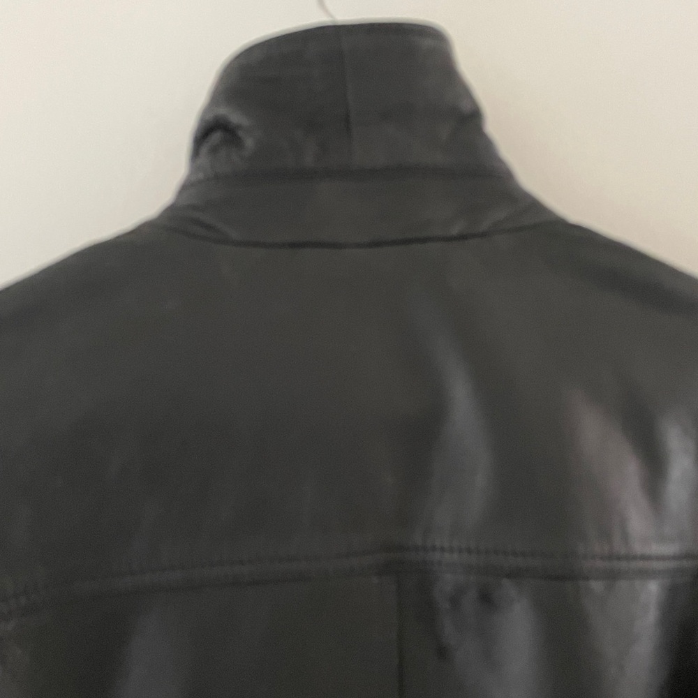 J. Crew Black Leather Jacket M - Picture 8 of 11